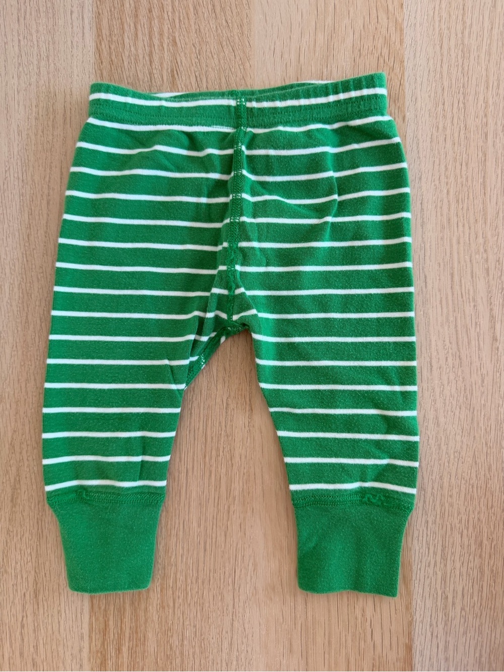 Hanna Andersson Green and White Striped Baby Long Sleeve Onesie + Pants Set 3-6M - Picture 5 of 7